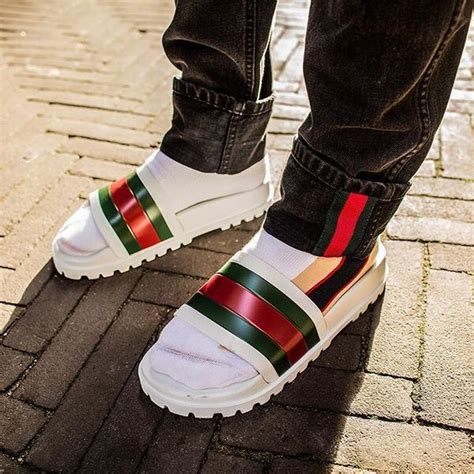 gucci slides outfit mens|Gucci slides girl.